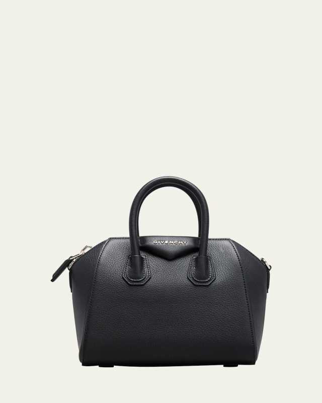 Antigona Mini Top Handle Bag in Grained Leather